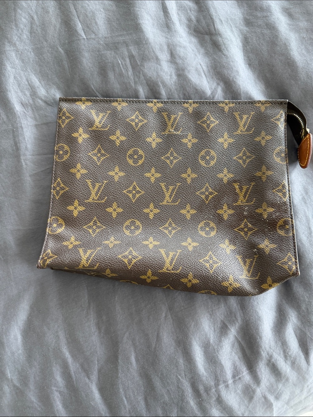 Louis Vuitton Monogram Pouch in Brown and Gold